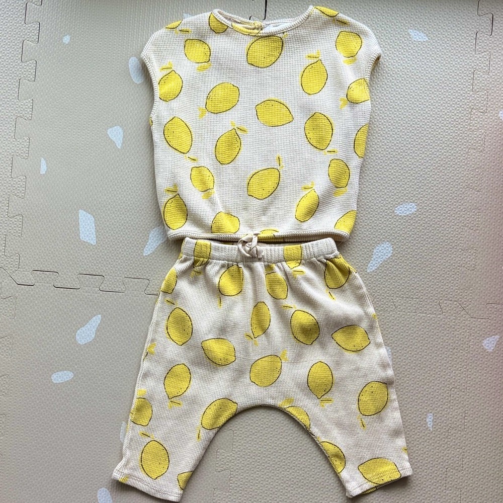 Zara lemon 🍋 matching Baby Set